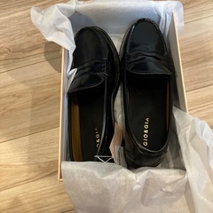 高校生ローファー　ブラック24.5 新品