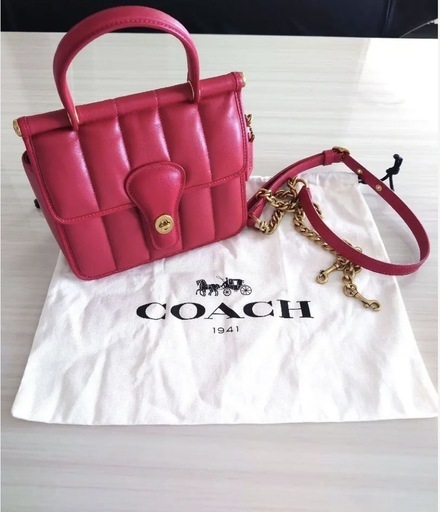 レア未使用美品!!】COACH トップ ハンドル 18 ウィズ キルティング