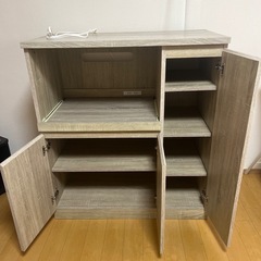 キッチンカウンター ミドルタイプ スライド収納付き コンセント付き Lowya キッチンカウンター ミドルタイプ スライド収納付き コンセント