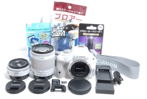 Canon Kiss X7 ショット数269回で新品級✨ 人気の白！ダブルレンズキット 標準レンズ 18-55mm IS STM 単焦