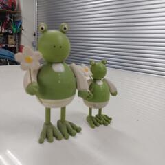 🔶木製カエル🐸親子人形