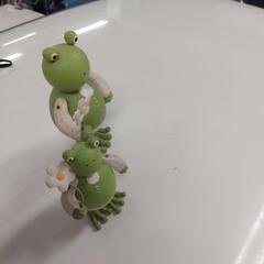 🔶木製カエル🐸親子人形の画像