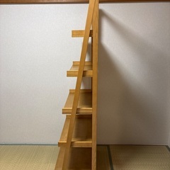 ニトリ 5段棚 木製オープンシェルフ ナチュラルブラウンの画像