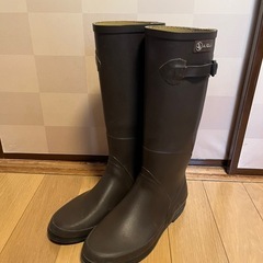 AIGLE  エーグル　レインブーツ38　ブラウン