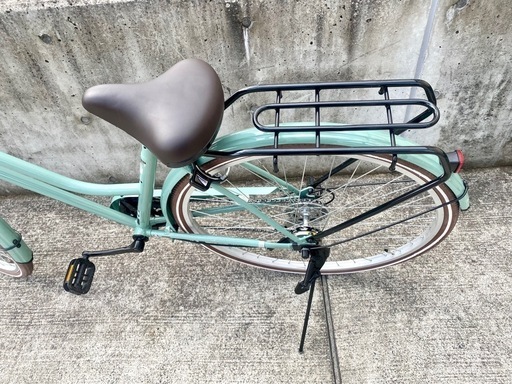 あさひ 10月購入 27インチ 6段変速 シティサイクル グリーン 中古 自転車 買取 学生 CASULY