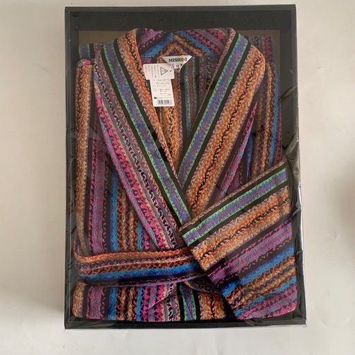 高級 ブランド　MISSONI ミッソーニ バスローブ　新品箱入り メンズ レディース 男女兼用  ガウン ホテル