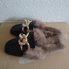 ペタンコ☆ファーサンダルの画像