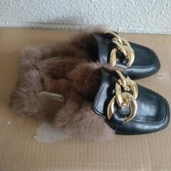 ペタンコ☆ファーサンダルの画像