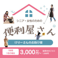 【シニア・女性向け】お手伝いします！買い物代行・付き添い・掃除・...
