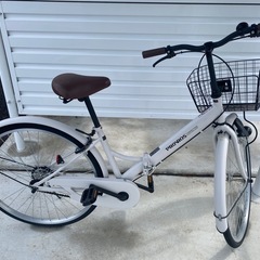 自転車 白 26インチ