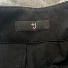ユニクロ＋J 61 コットンリネンラップスカート黒の画像