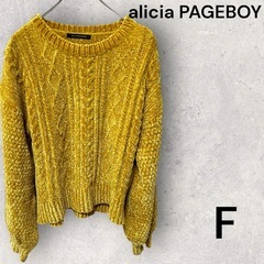 alicia PAGEBOYケーブルニットセーター Fサイズ