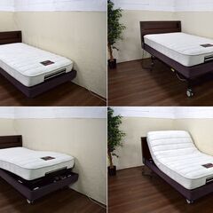 【ヤ取】≪yt1842ジ≫ SIMMONS/シモンズ 電動リクライニングベッド セミダブル マットレス Beautyrest/ビューティレスト Maxima/マキシマ 5.5レギュラー AA16323 介護ベッド 幅約125cm 60615-01の画像