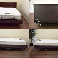 【ヤ取】≪yt1842ジ≫ SIMMONS/シモンズ 電動リクライニングベッド セミダブル マットレス Beautyrest/ビューティレスト Maxima/マキシマ 5.5レギュラー AA16323 介護ベッド 幅約125cm 60615-01の画像