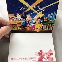 ミッキーミニー　メモ用紙 2種類の画像