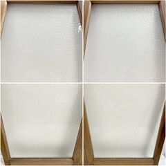 ★希少★レトロガラス/引き戸/2枚セット/型板ガラス/ラフライト/76.1×51㎝/ソフトラル(ソフトペーン)/昭和/ビンテージ/E0EN0115の画像