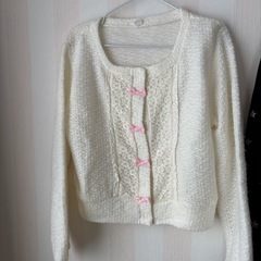 120cm🌸入園式などに♡フォーマルカーディガンとH＆Mの星柄セーター2点set!!美品の画像