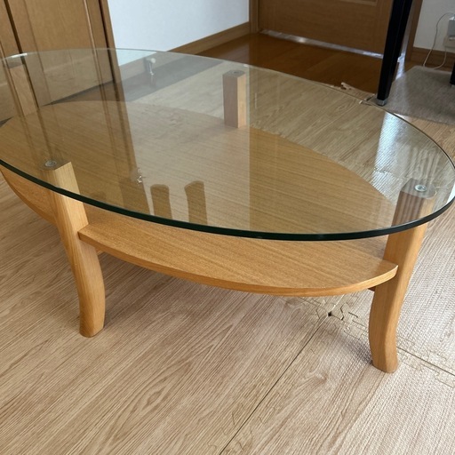 フランフラン Francfranc オーガ コーヒーテーブル ガラストップ