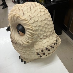 ☆値下げ☆A2503-173 ふくろう貯金箱 白 汚れ有りの画像