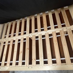 (受付終了しました)ダブルベッド　マットレス　すのこベッドの画像