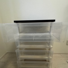 収納ケース&ハンガー掛け　2点セットの画像