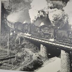 D51蒸気機関車 伯備線雄姿 大判写真 119.5×80.5cm【こちらは店舗です。浜村鹿野温泉ICから3分 買取本舗 宮本リサイクル 営業時間9～19時 定休日水曜のみ←連絡できませんm(_ _)m】の画像