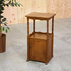 ≪zyt1971ジ≫ レトロ家具 カントリー調 電話台 幅40cm 花台/サイドテーブル/ヴィンテージ家具/英国アンティーク調/中古家具/宮城県仙台市 70226-08
