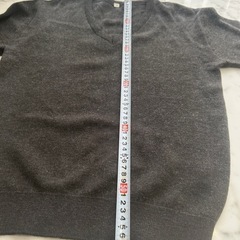 スクールセーター　濃いグレーVネック ニットセーター 160 中学生の画像