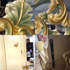 ロココ調☆ドレッサー 鏡台 化粧台 プリンセス 可愛い 大型 店頭引き取歓迎 札幌 東区の画像