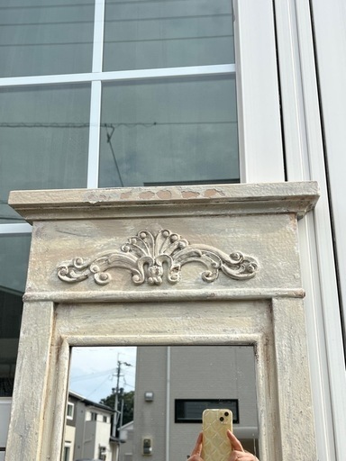 ドロワーウォールミラー シャビー