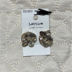 Lattice クリスタル装飾 ピアス