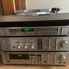 明日処分予定  オーディオ パイオニア Pioneer PL-Y7 F-Y7 A-Y9 CT-Y7 システムコンポ　本体 ターンテーブル スピーカー セット　通電OK レコード　レコードプレーヤーの画像