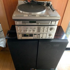 明日処分予定  オーディオ パイオニア Pioneer PL-Y7 F-Y7 A-Y9 CT-Y7 システムコンポ　本体 ターンテーブル スピーカー セット　通電OK レコード　レコードプレーヤーの画像