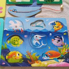 パズル9点セット♪難あり　果物、英語、魚、海の生き物、しまじろうの画像