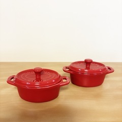 staub ストウブ 赤　2セット　ペアの画像