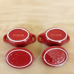 staub ストウブ 赤　2セット　ペアの画像