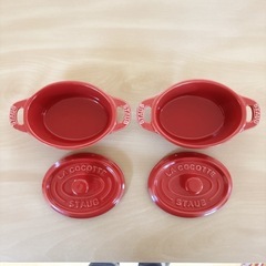 staub ストウブ 赤　2セット　ペアの画像