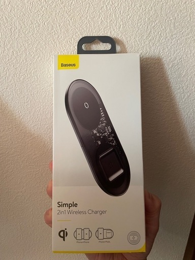 【ほぼ未使用】Baseus Simple 2in1 Wireless Charger USB-C 透明モデル