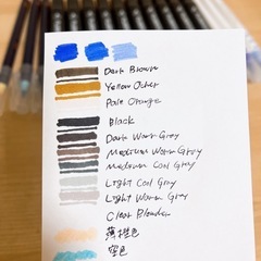 アルコールマーカー、水彩筆ペンセットの画像
