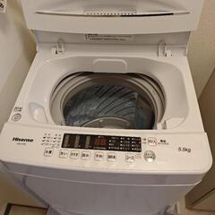 「自己取り優先」洗濯機5.5kg ホワイト ハイセンス