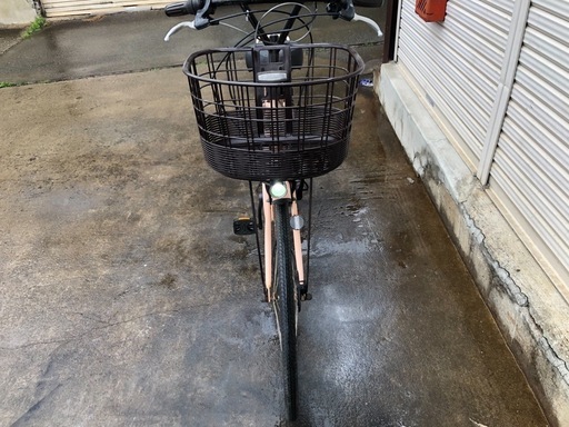 611  ブリヂストン新機種電動アシスト自転車poLKU26インチピンクアルミボディー
