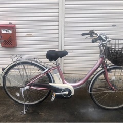 613 ヤマハ新機種電動アシスト自転車pas26インチピンクアルミボディー