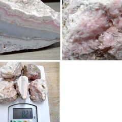 ロードクロサイト 鉱石 北海道稲倉石鉱山 古平町 5個セット 重量(5個）約821ｇ 原石 菱マンガン鉱 鉱物 インカローズ 稲倉鉱山 苫小牧西店の画像