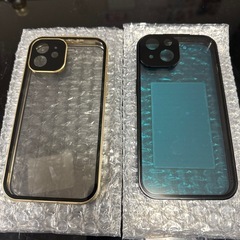 iPhone12 両面ケース黒、ゴールドセット
