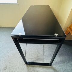 ガラステーブル W110xH73xD45cm 机 北4の画像