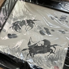 カニさん　水墨画　インテリアにの画像