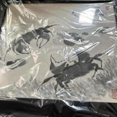 カニさん　水墨画　インテリアにの画像