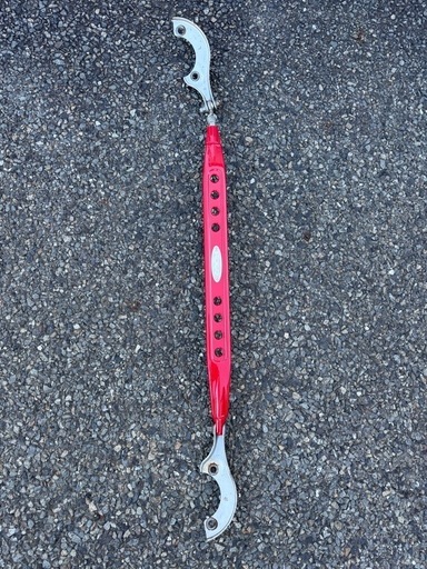 希少 マツダ 純正OP オプション FD3S RX7 RX-7 前期 フロント ストラット タワーバー 補強バー 剛性アップ 赤