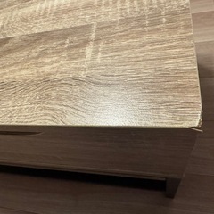 エムール リフトアップテーブル　オーク(幅90cm)の画像