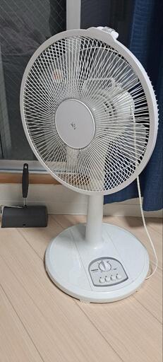 [山善] 扇風機 リビング 30cm 押しボタンスイッチ 風量調節3段階 タイマー機能付き 換気 ホワイト AMT-KC30(W)